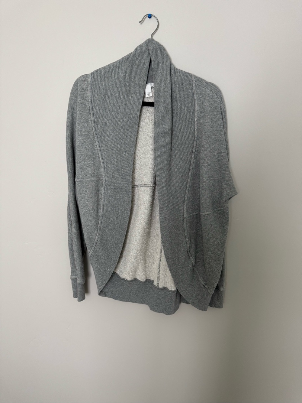 Abound Gray Open-Front Draped Cardigan